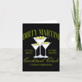 Carte Funny Womens Dirty Martini Social Club Drinking Ta (Devant)