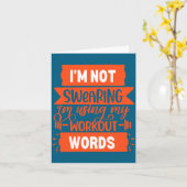 Carte Funny Workout Words Orange Gym (Fleur jaune)