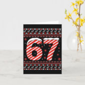 Carte Funny Xmas 67 Six Seven Meme Gen Alpha Slang Chris (Fleur jaune)