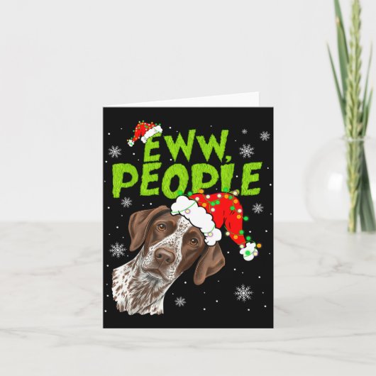 Carte Funny Xmas Ew People Gsp Dogs Lover Pajamas Men Wo (Devant)