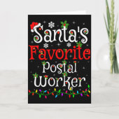 Carte Funny Xmas Lighting Santa's Favorite Stal Worker C (Devant)
