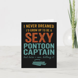 Carte Funny Y Pontoon Capitaine Tee Funny Lake Gif nauti