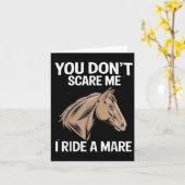 Carte Funny You Don't E Me I Ride A Mare Cool Equestrian (Fleur jaune)