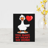 Carte Funny You Make My Heart Go Honk Matching Valentine (Fleur jaune)