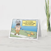 Carte Funny Zombie Dog Walker (Devant)