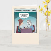 Carte Funny Zombie et son amie Love (Fleur jaune)
