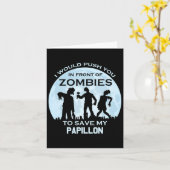 Carte Funny Zombie Halloween Pet Papillon (Fleur jaune)