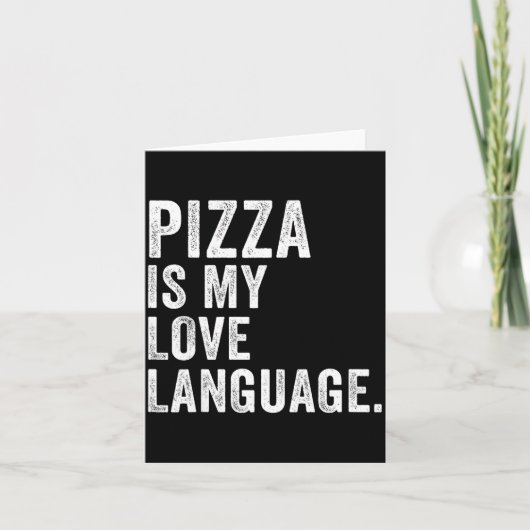 Carte Funny Zza Is My Love Language, Funny Anti Valentin (Devant)