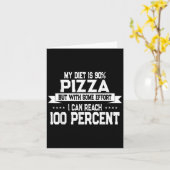 Carte Funny Zza Lover New Years Resolution Quote (Fleur jaune)