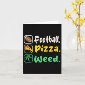 Carte Funy Tee Football Pizza Weed Pour Les Amateurs Hal (Fleur jaune)
