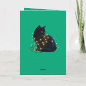 Carte Fur, Fun, and Festive Cheer Black Cat Entangled (Dos)