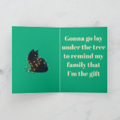 Carte Fur, Fun, and Festive Cheer Black Cat Entangled (Intérieur)