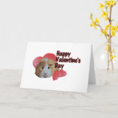 Carte Furry Little Guinea Pig Tan Heureuse Sainte-Valent (Fleur jaune)