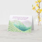 Carte Furusato Rice Paddy Mountains Thing of You (Fleur jaune)