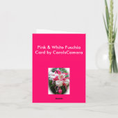 Carte Fuschia rose et blanc (Dos)