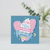 Carte fusée pour la lune Je t'aime (Debout devant)