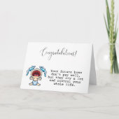 Carte Futur Baby Boss Sarcastic Félicitations (Devant)