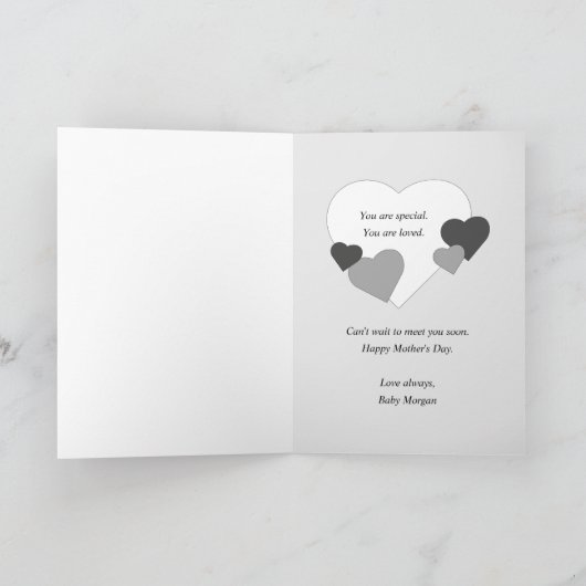 Carte Futur Bébé Maman enceinte Bonne Fête des Mères (Intérieur)