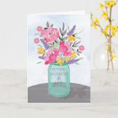 Carte Futur Belle-Fille Fête des Mères Jar Vase (Fleur jaune)