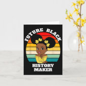 Carte Futur Black History Maker JunetDix Hbcu Afro Gi (Fleur jaune)