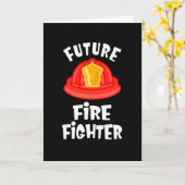 Carte Futur cadeau Anniversaire de enfant pompier (Fleur jaune)