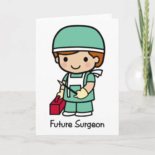 Carte Futur chirurgien - Garçon (Devant)