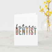 Carte Futur Dentiste Étudiant Dentaire En Formation (Fleur jaune)