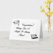 Carte Futur diplômé brillant (Fleur jaune)