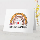 Carte Futur enseignant, Enseignant en devenir, Enseignan (Fleur jaune)