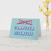 Carte Futur informaticien pas plus (Fleur jaune)
