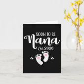 Carte Futur Mémé Établi 2026 Bébé Drôle Mémé (Fleur jaune)