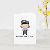 Carte futur policier (fille) (Fleur jaune)