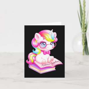 Carte Futur professeur de licorne mignonne Clroom