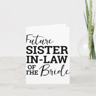 Carte Futur Soeur En Droit De La Mariée