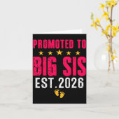 Carte Future Grande Sœur 2026 Drôle Promue Grande S (Fleur jaune)