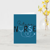 Carte Future infirmière drôle étudiante en école d'infir (Fleur jaune)