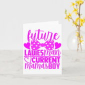 Carte Future Ladies Man Current Mamas Boy Valentine Son  (Fleur jaune)