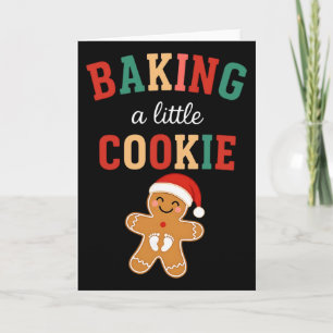 Carte Future Maman de Noël enceinte d'un petit cookie B