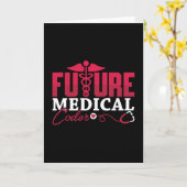 Carte Future Medical Coder ICD Coding Programmer Gift (Fleur jaune)