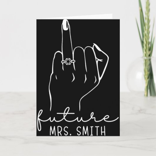 Carte Future Mme Smith Nouvelle Robe de Mariée Fiancé (Devant)