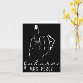 Carte Future Mrs. Perez New Bridal To Be Fiance Bachelor (Fleur jaune)