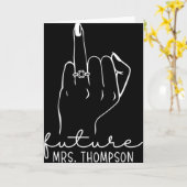 Carte Future Mrs. Thompson New Bridal To Be Fiance Bache (Fleur jaune)