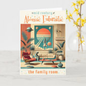 Carte Futuriste atomique Floride Espace Age Chambre Fami (Fleur jaune)