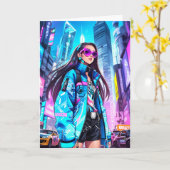Carte Futuriste Pop Star 0002 (Fleur jaune)