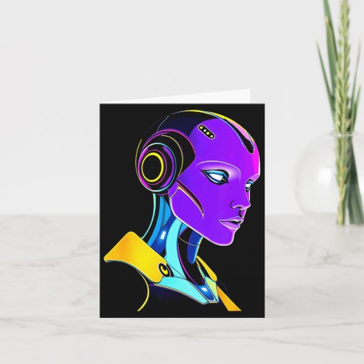 Carte Futuristic Graphic Design Robot 1 (Devant)