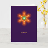 Carte Futuristic Neon Glow Flower Graphic (Fleur jaune)