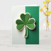 Carte Fuzzy Shamrock Luck Card (Fleur jaune)