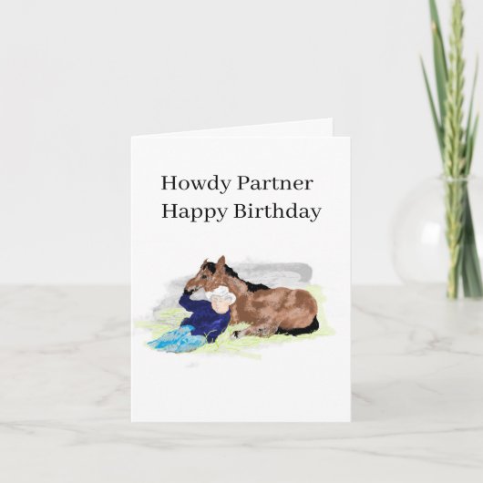 Carte G Anniversaire : Jour Sur Le Vieux Corral (Devant)