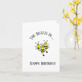 Carte G Anniversaire : Le Buzz est dans (Fleur jaune)