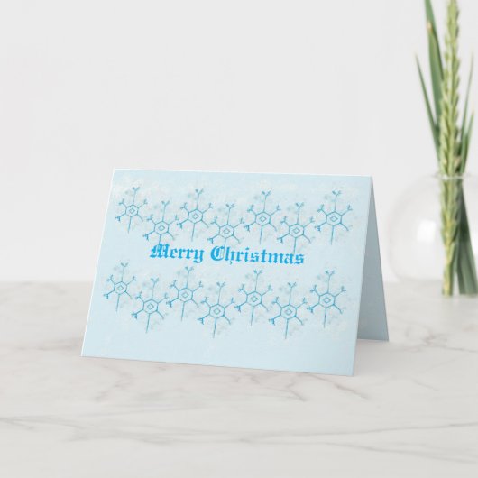 Carte G de vacances : Noël de flocon de neige (Devant)